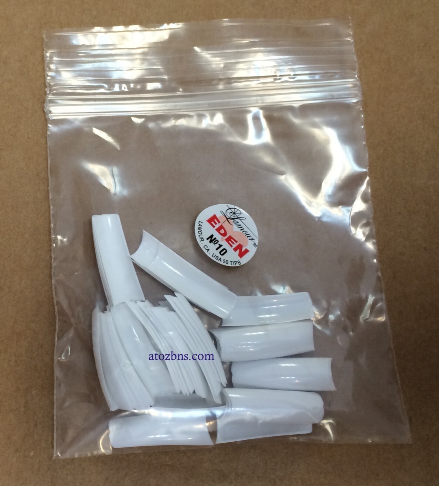 * Lamour Professional Nail Tips EDEN WHITE FRENCH 0-10 Made in USA 550ct