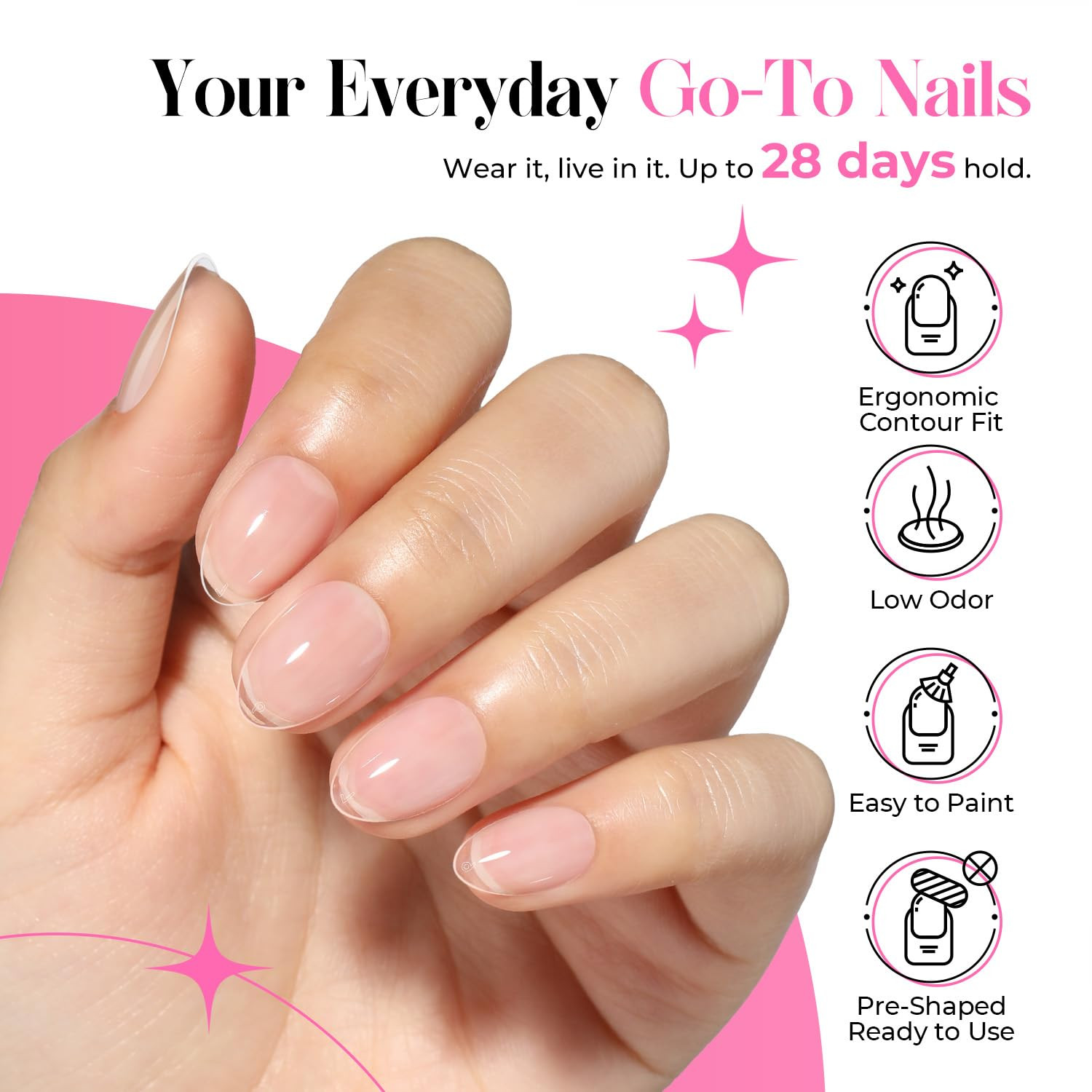 Gel Nail Kit: Extra Short Almond 216Pcs Pre-Etched Soft Gel Nail Tips and Nail G