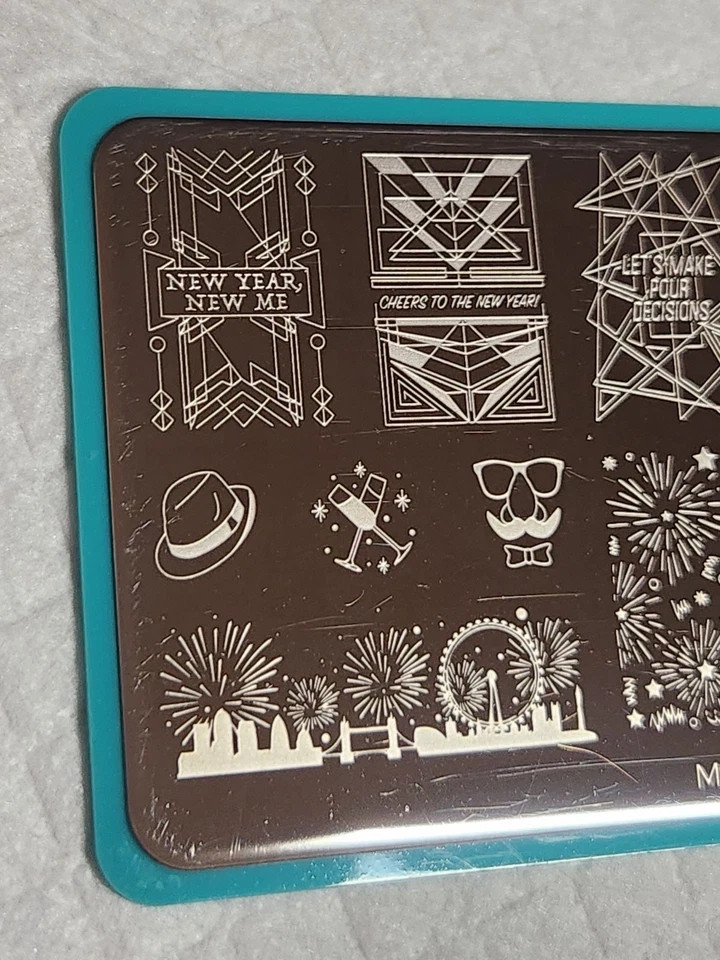 Maniology M169 Nail Stamping Plate – Pour Decisions NYE