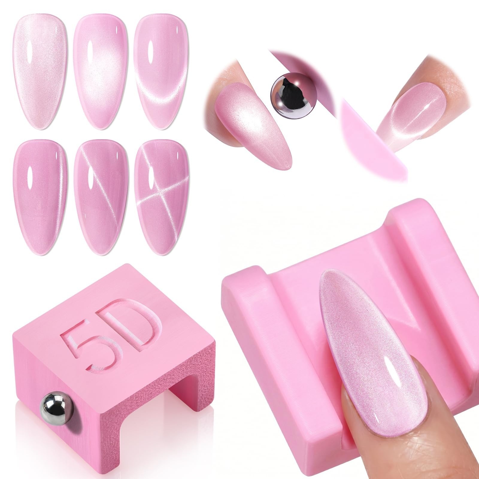 SAVILAND Cat Eye Nail Magnet Set 2024 – 5 in 1 Magnetic Tool