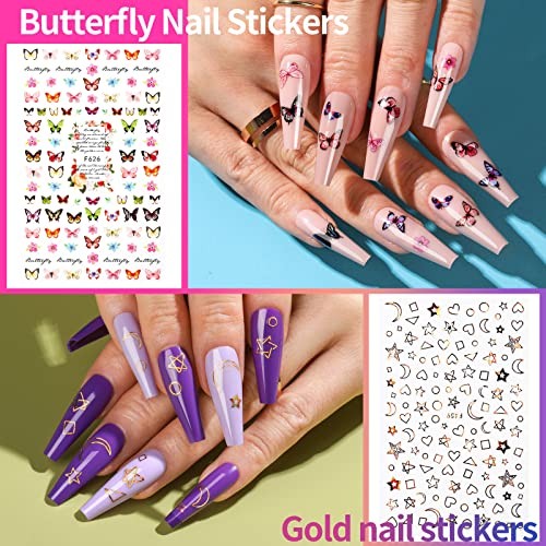 Long Press On Nails Kit 24 Color Long Coffin Nail Tips Matte/Glossy Colors