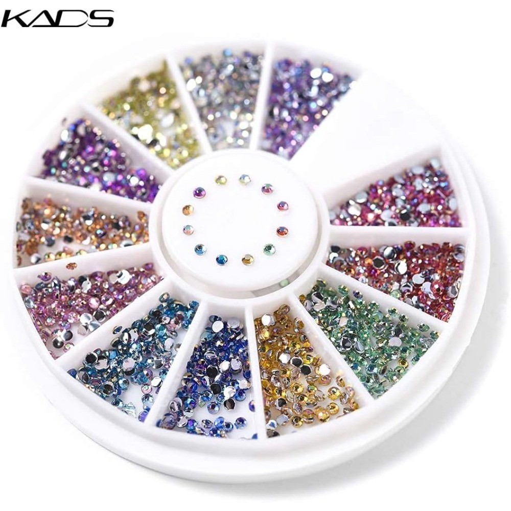 Valentine’s Day Nail Art Decorations 600 Pcs Crystal Glitters Rhinestones