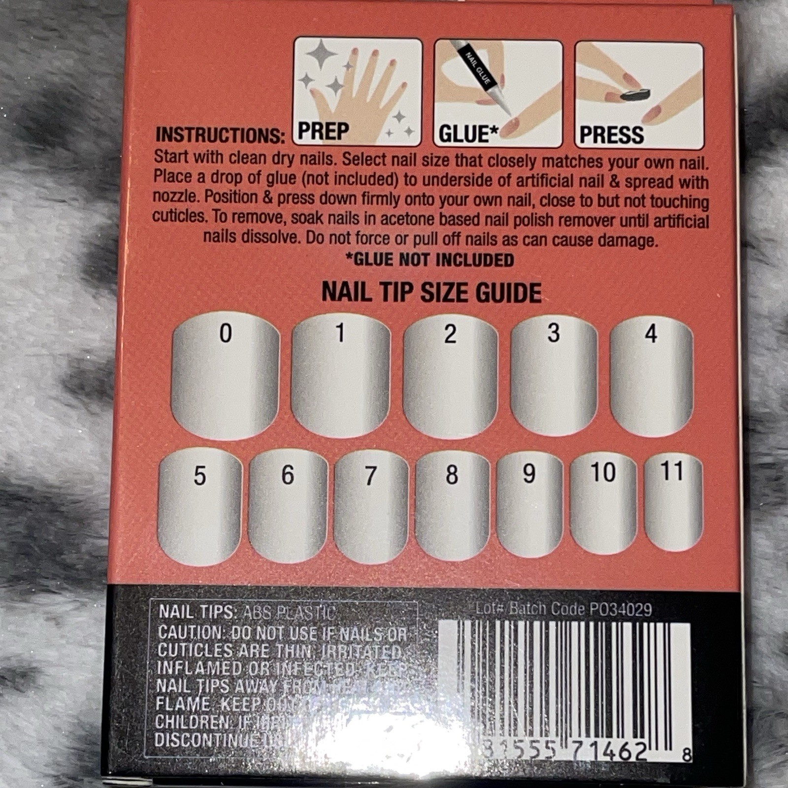 L.A. Colors NAILS ON! 12 Nails CAPTIVATE Short Square Glossy Orange+Gold Accents