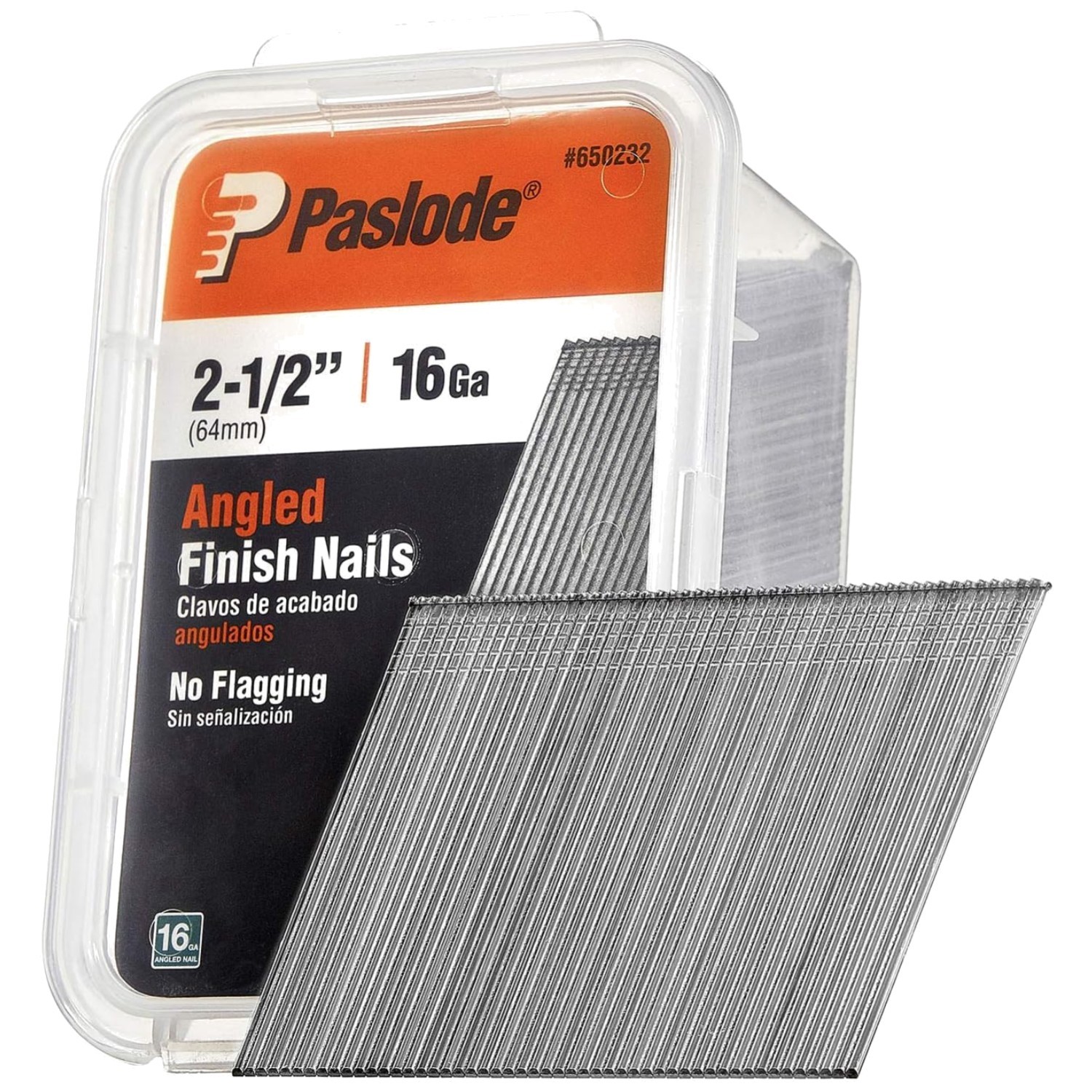 Paslode 650232 16 Ga Angled Finish Nails 2.5″ – 2,000/Box
