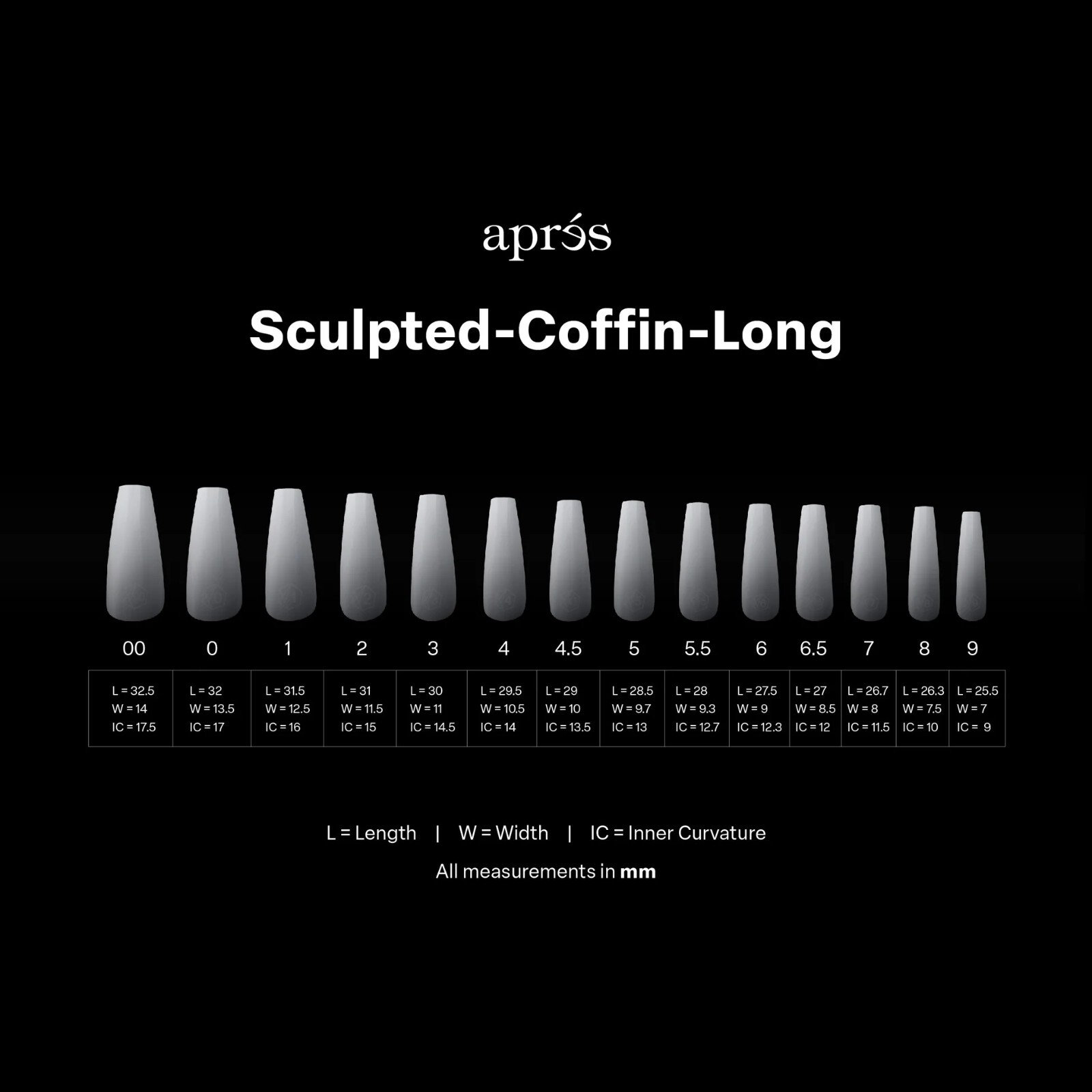 Apres Gel-X Ombre Sculpted Coffin Long (Box of 210 Tips)