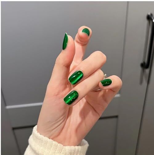 24Pcs Short Press On Nails Square Fake Nails Full Cover False Nails With nail08