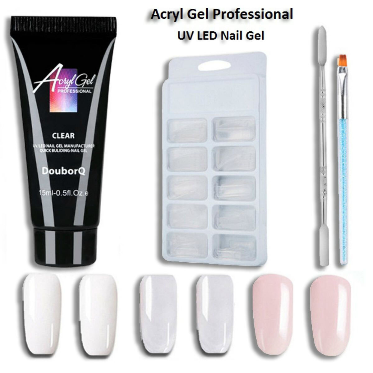 Acryl Gel Nail Extension Builder Poly Gel Nails Fake Nails Nail Forms Kit