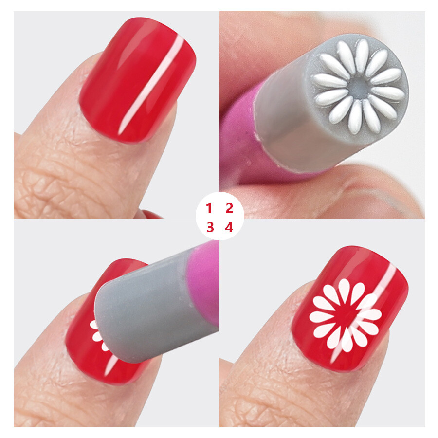 4Pcs/ 6Pcs Nail Art Stamper Set Easy DIY Nail Stamping Floral Butterfly Designs