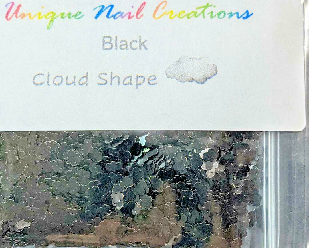 CLOUD Shape Glitter~U Choose Color~Nail Art•Acrylic•Gel•Body Art•Festival•Crafts