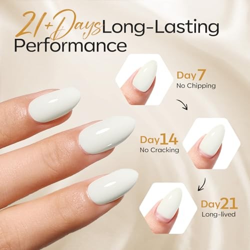 Milky White Press on Nails Almond, Short Almond Fake Nails, A1-Milky White