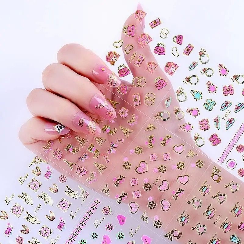 Nail Art Stickers 3D Self Adhesive Festival BodyArt DIY for Women and Girls USA