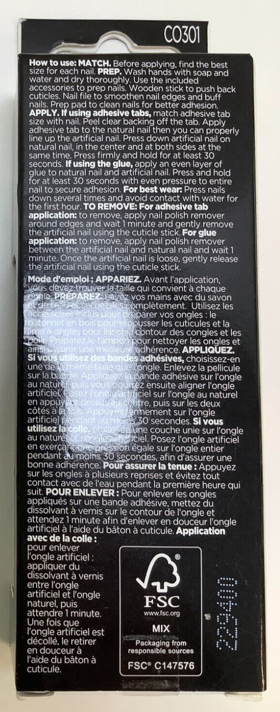 Sally Hansen Salon Effects Perfect Manicure, Coffin Nail, Hyp-nautical, 4 Pack