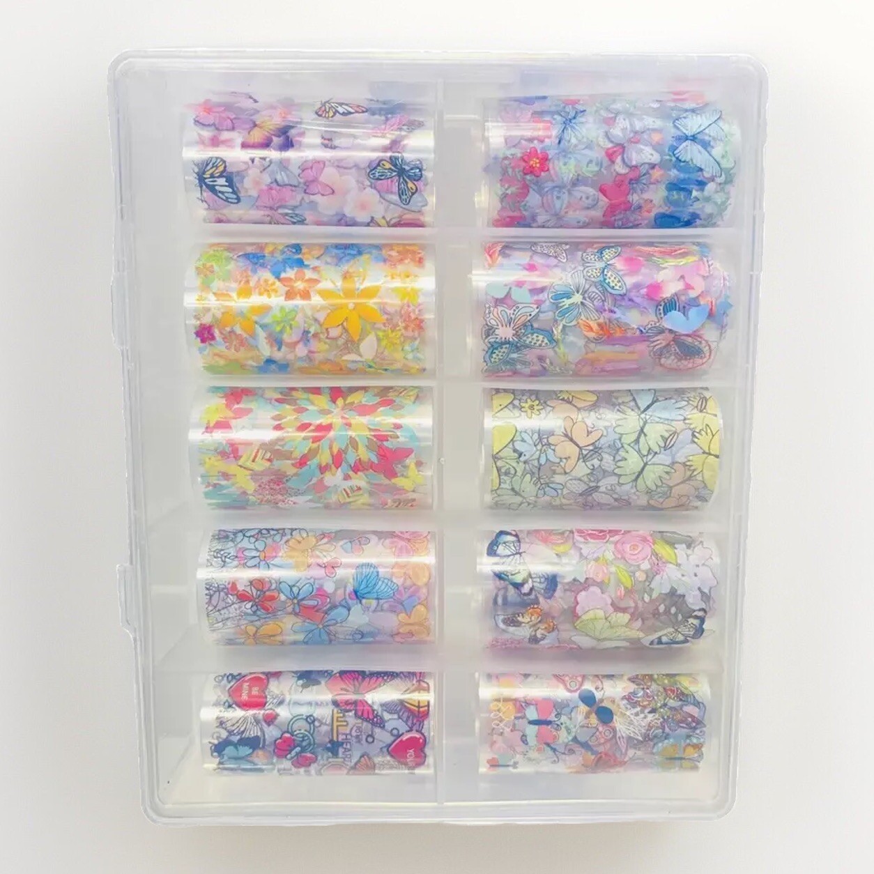10 Rolls Nail Transfers Deco Art For Nails in Case Brand New