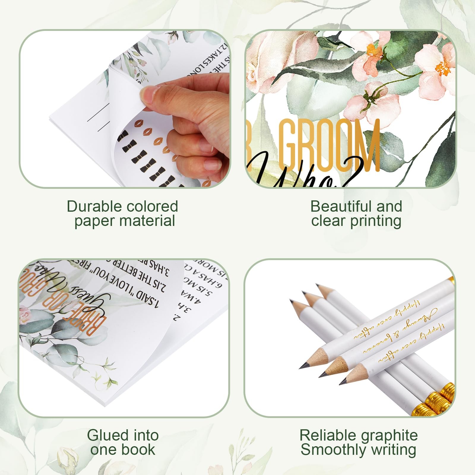 Maxdot 220 Pieces Wedding Supplies Bridal 7.87 x 5.51 inches, Multi-color