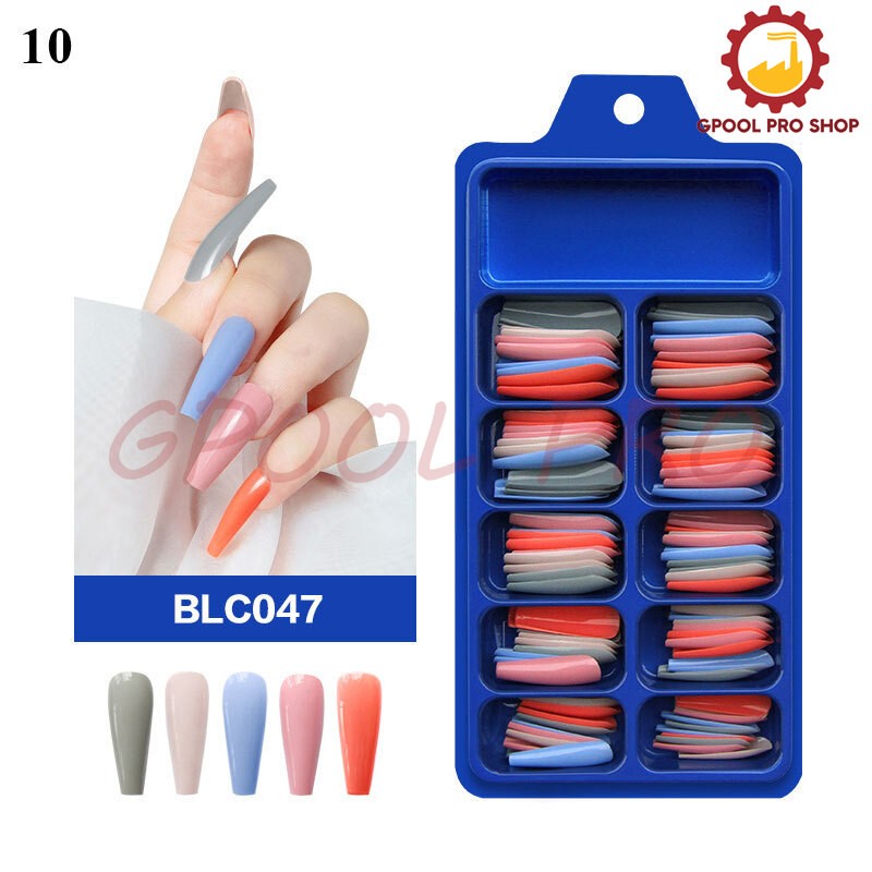 240/100PCS Full Cover Long Coffin Fake Nails Art Manicure False Nail Tips Matte