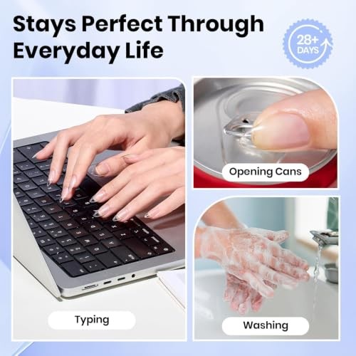 2-Pack Gel Nail Glue for Acrylic Tips UV Clear Self-Leveling 15ml Each