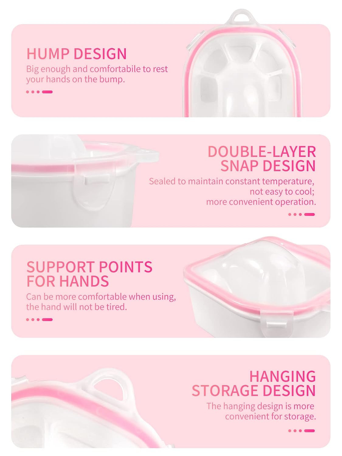 Nail Soaking Bowl, 2PCS Soak off Gel Polish Dip Powder Remover Manicure Bowl wit