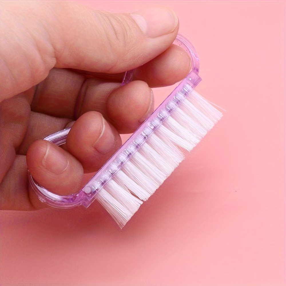 10pcs Nail Art Cleaning Brushes – Acrylic Nail Dust Remover Tools Multi-Color.