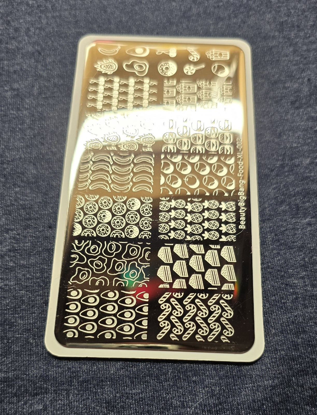 BeautyBigBang Food XL002 Banana Pineapple Candy Hamburger Fries Nail Stamp Plate