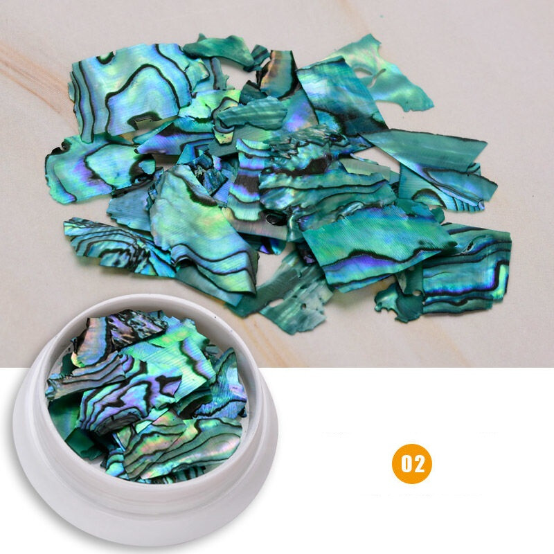 1 Box Shell Paper Abalone Flake Slice Shiny Sequins Fragment DIY Nail Art Decor