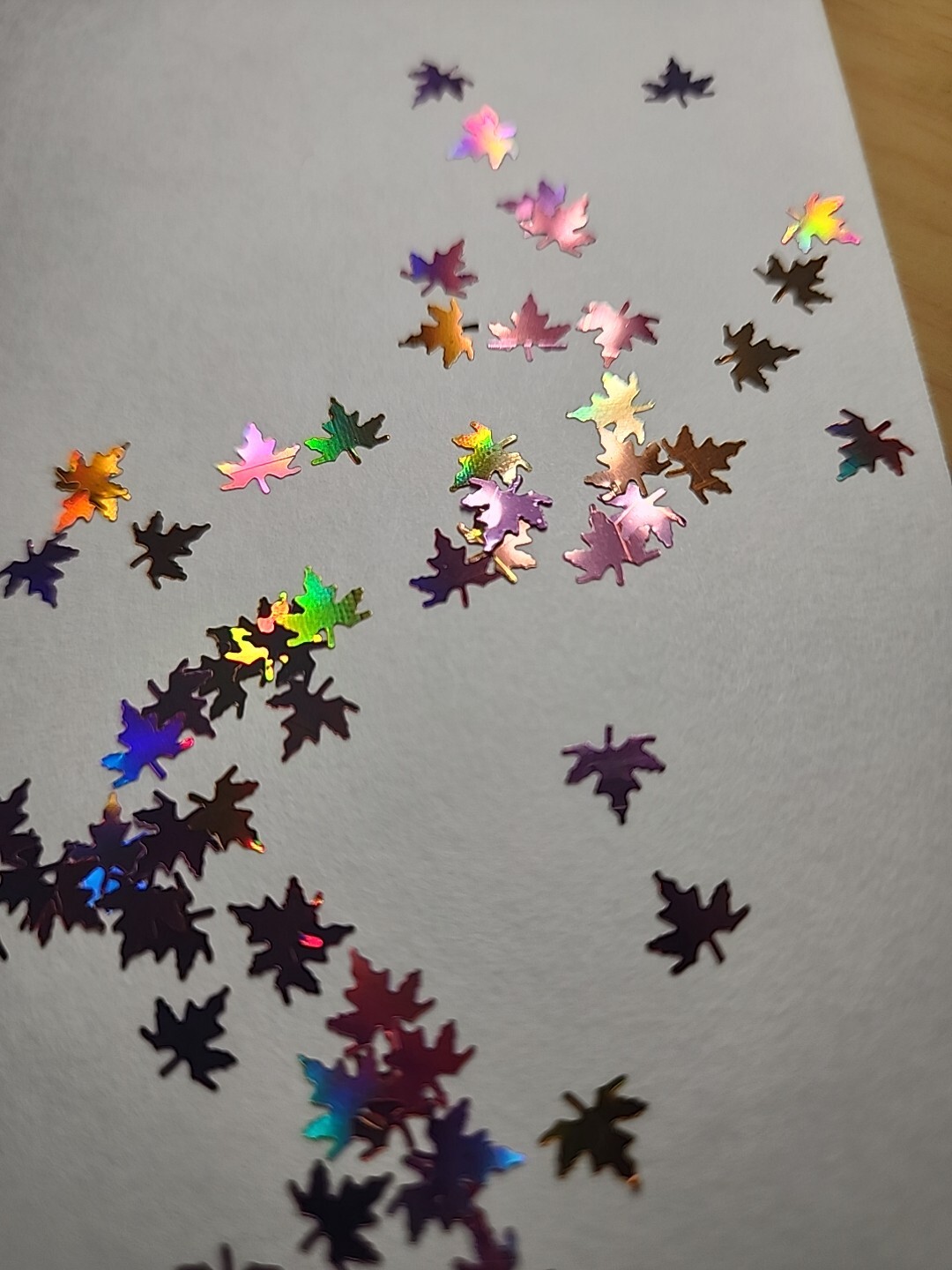 Maple Leaf Nail Art Glitter HALO Flakes Leaves Autumn 5g bag