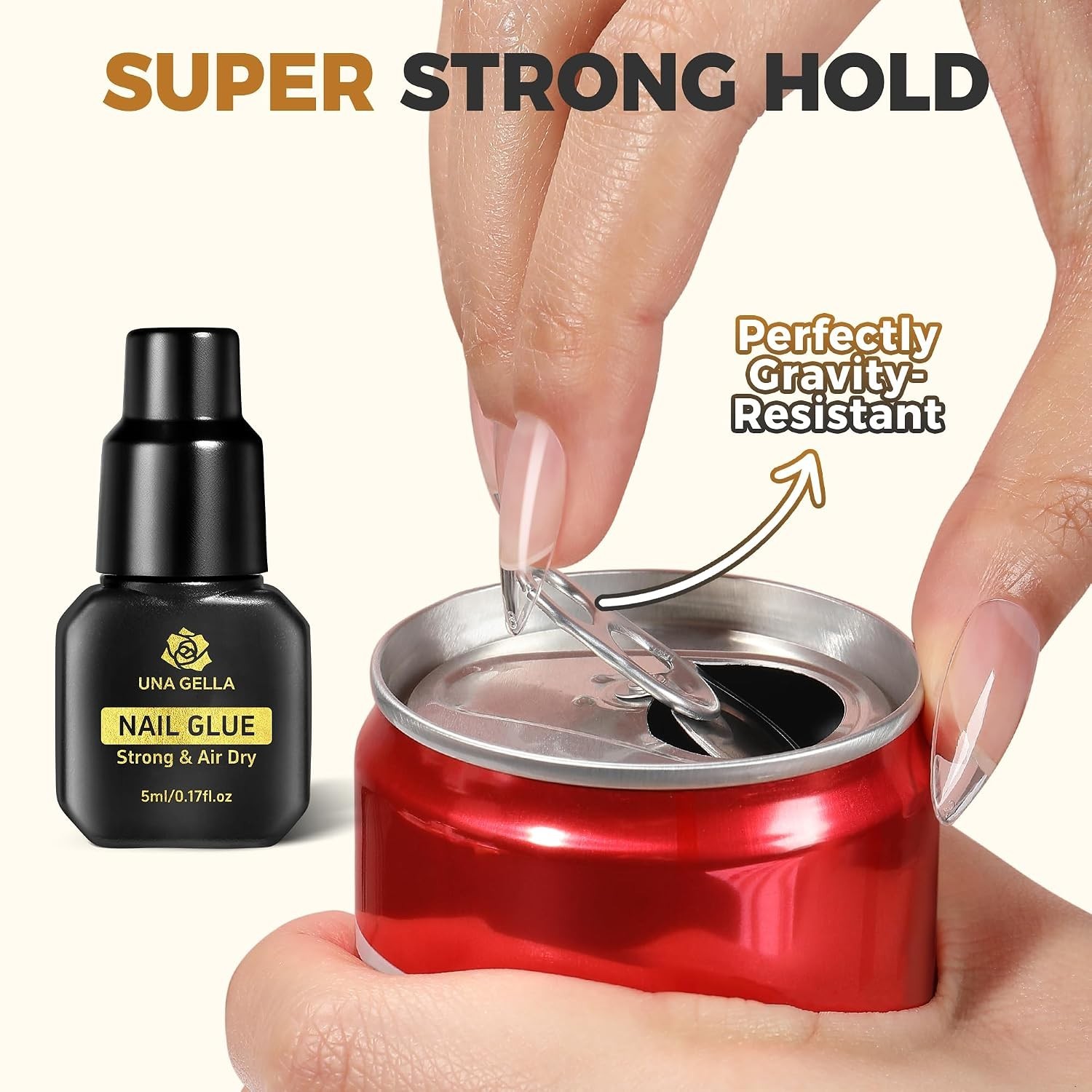 Portable Super Strong Nail Glue – 5ML Gel with Opener for Easy Touch-Ups