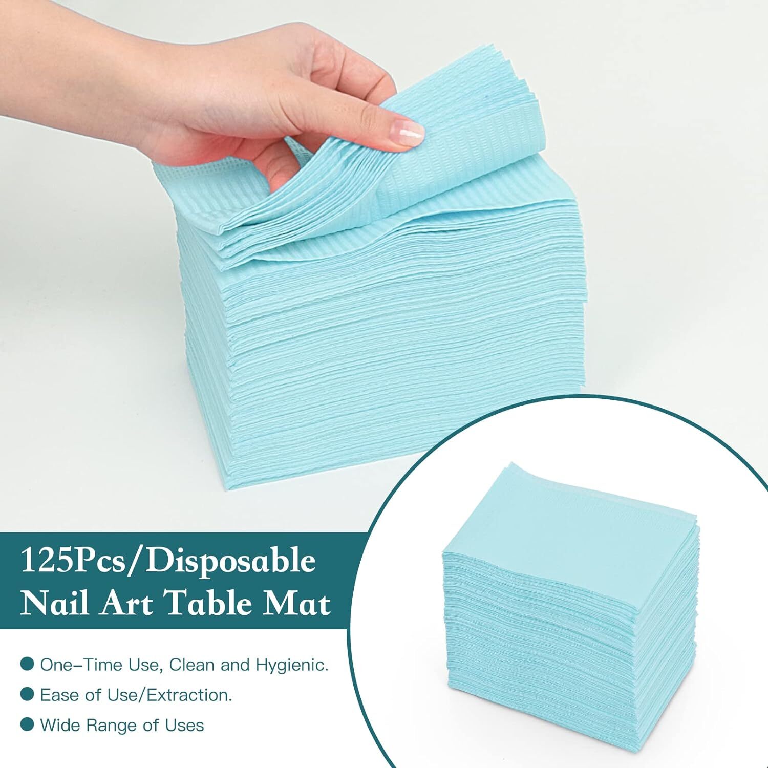 Waterproof Nail Tips Art Table Towels Mat 4*125PCS Dental Bibs