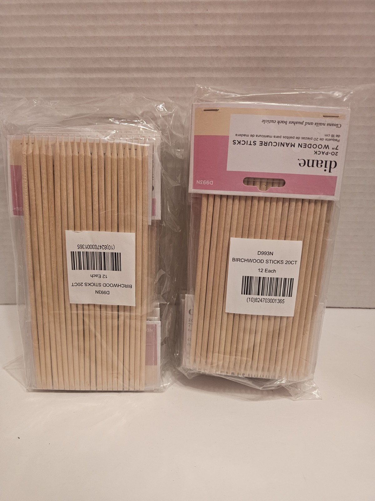 Diane Wooden Manicure Sticks – 24 Packs Of 20 – 480 Sticks Total.