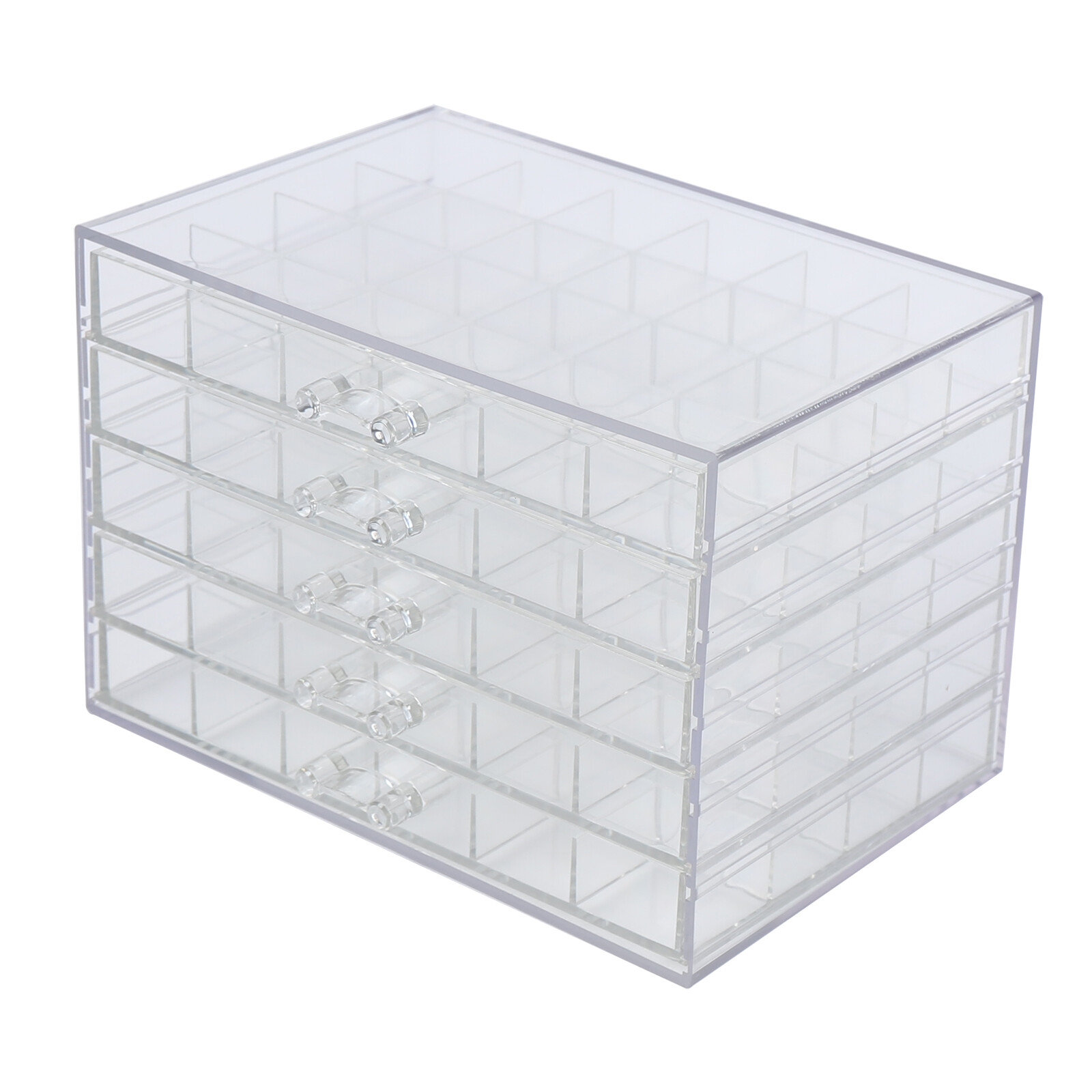 5 Layers 120 Grids Nail Art Supplies Display Case Organizer Nail Art Storage Box