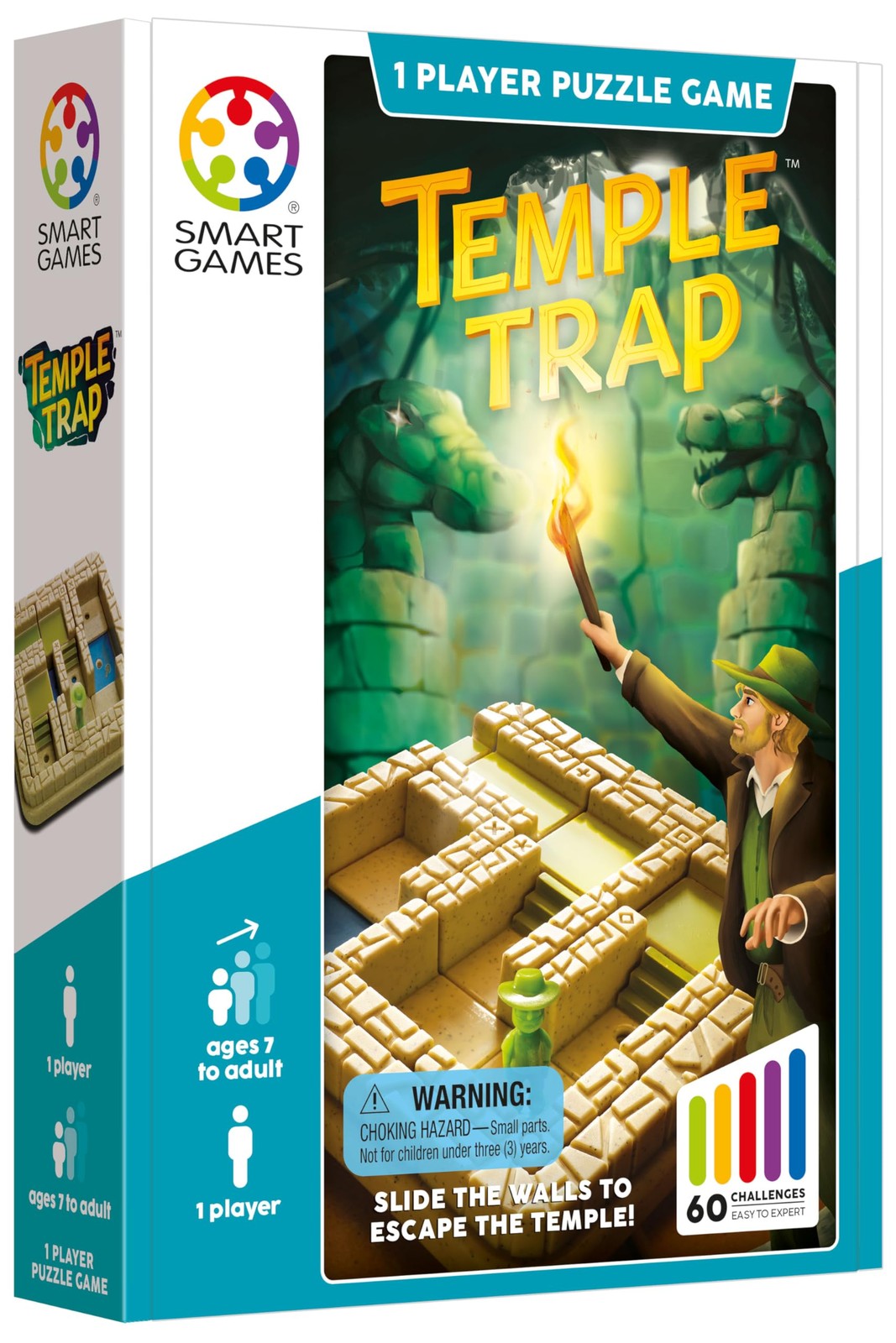 SmartGames Temple Trap 9.45 inches x 6.69 x 1.77 inches, Multicolor