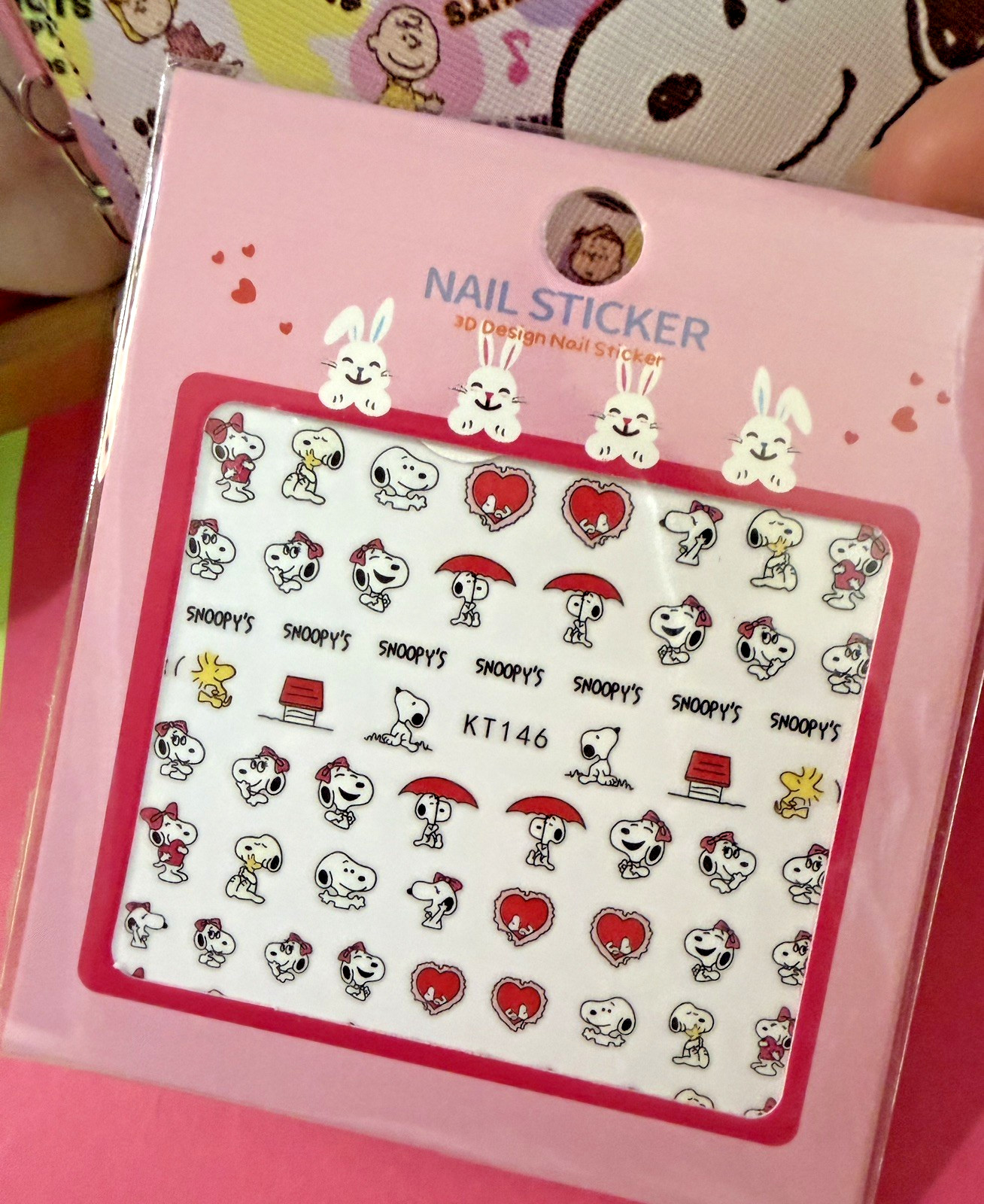 2 Sheet/Lot Snoopy Cartoon DIY Nail Art Stickers Transfer Decals