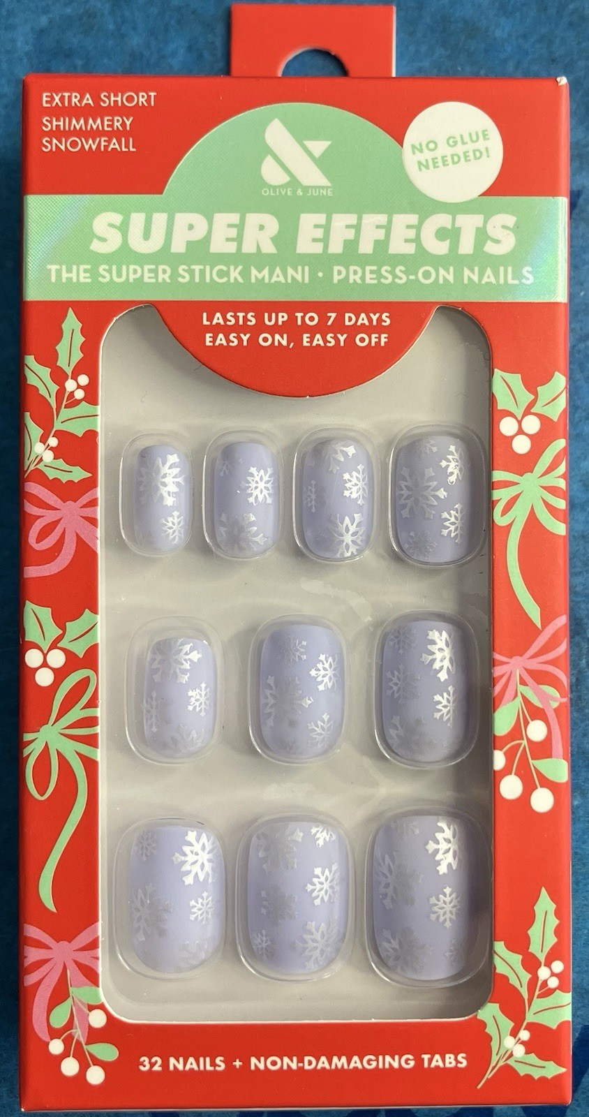 Super Effects Press On Nails 32 Nails & Tabs New