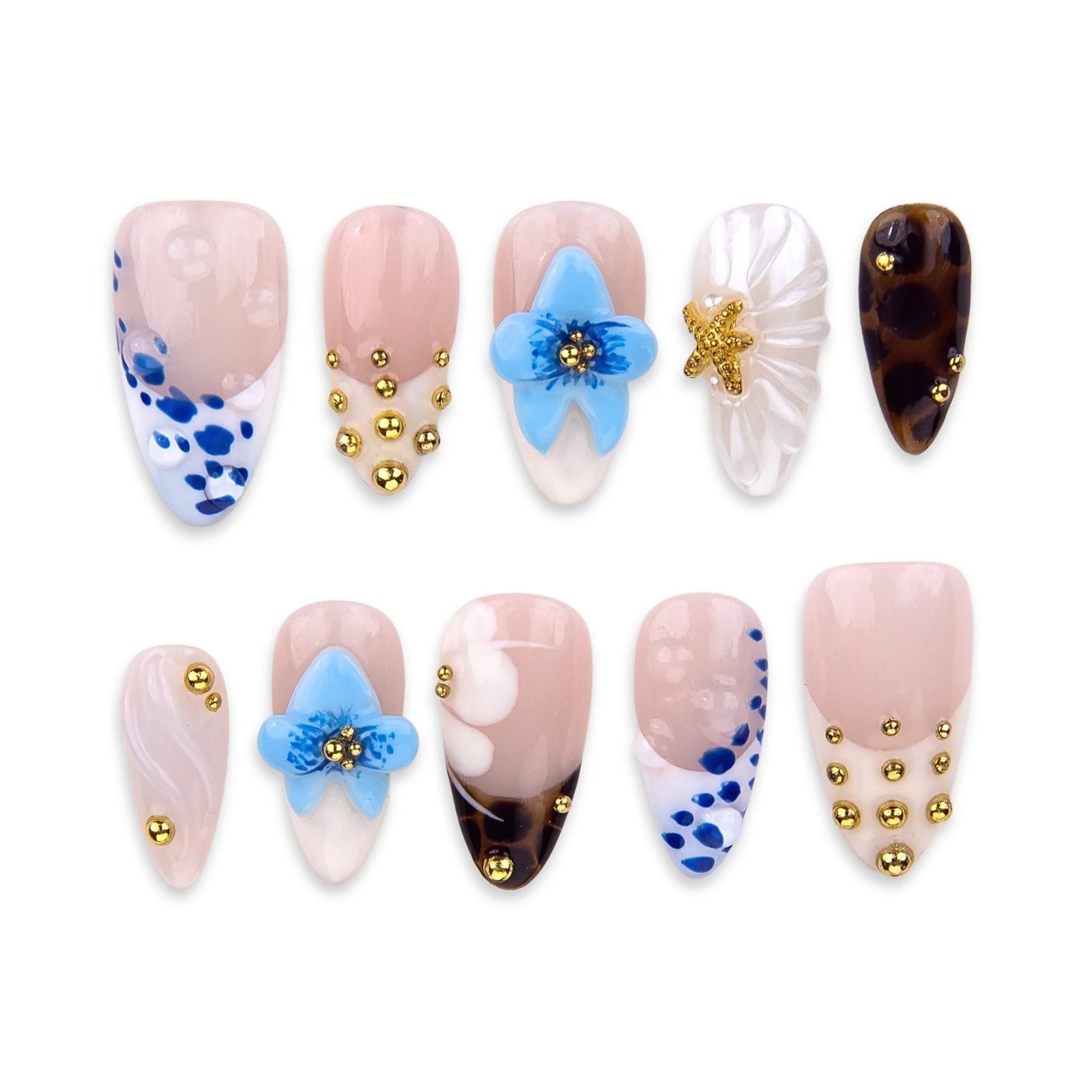 SIYOU NAILS | WILD PETALS | Press-on Nails – Full Set (10pc)