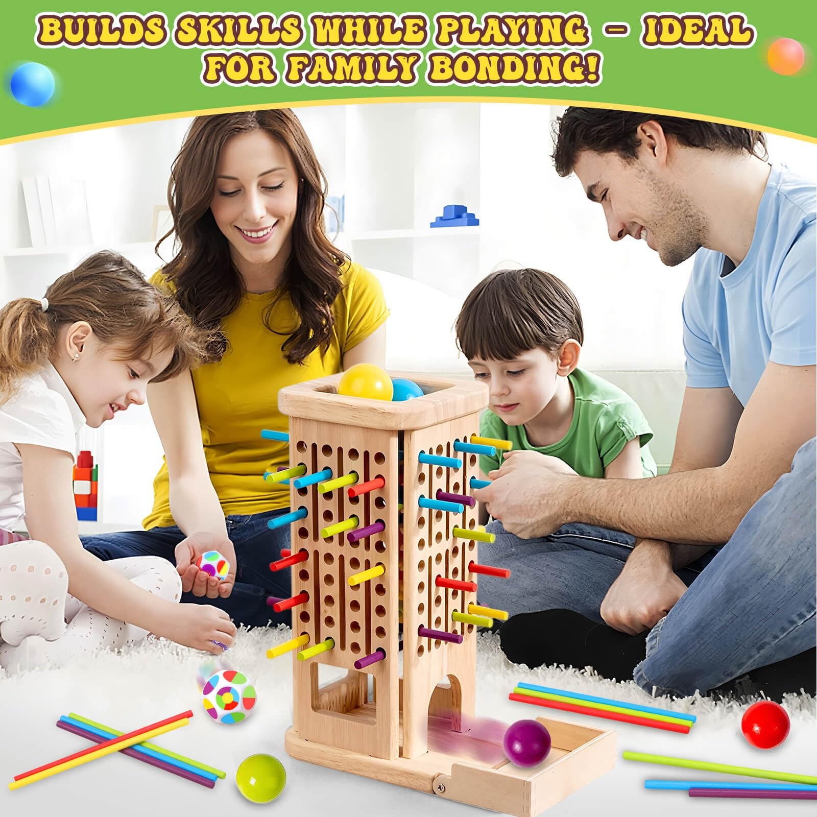 Britik Montessori Wooden Board Games for Kids 3-8 Years: Medium, Multicolored
