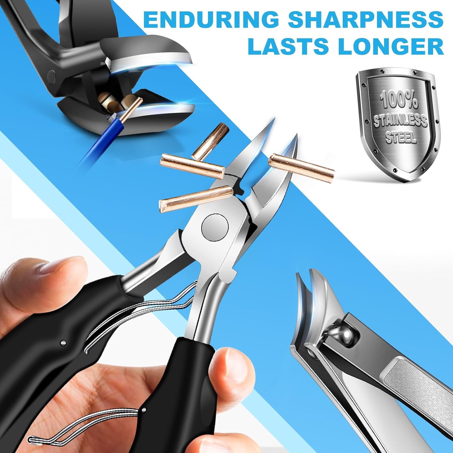 Toenail Clippers for Thick Nails, Seniors, Ingrown, Men, Women