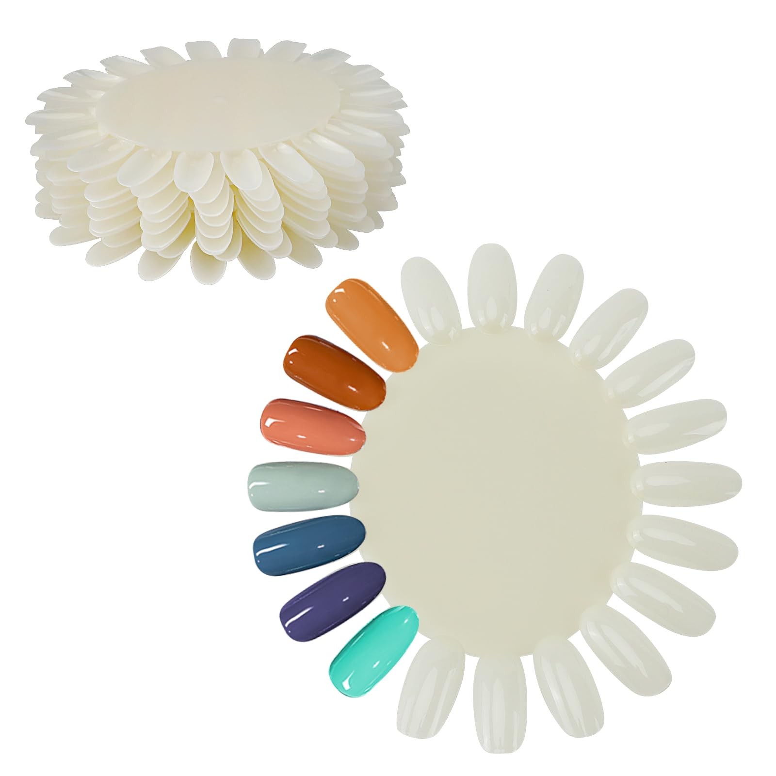20Pcs False Nail Swatches Wheels Nail Wheel Art Plastic Nail Polish Display W…