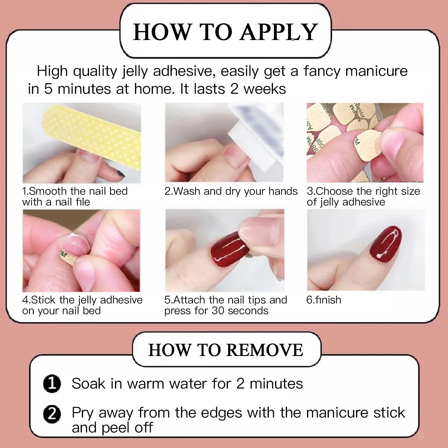 Nail Adhesive Tabs, Sticky Tabs for Nails, Strong Nail Glue 25 Sheets (600 Pcs)