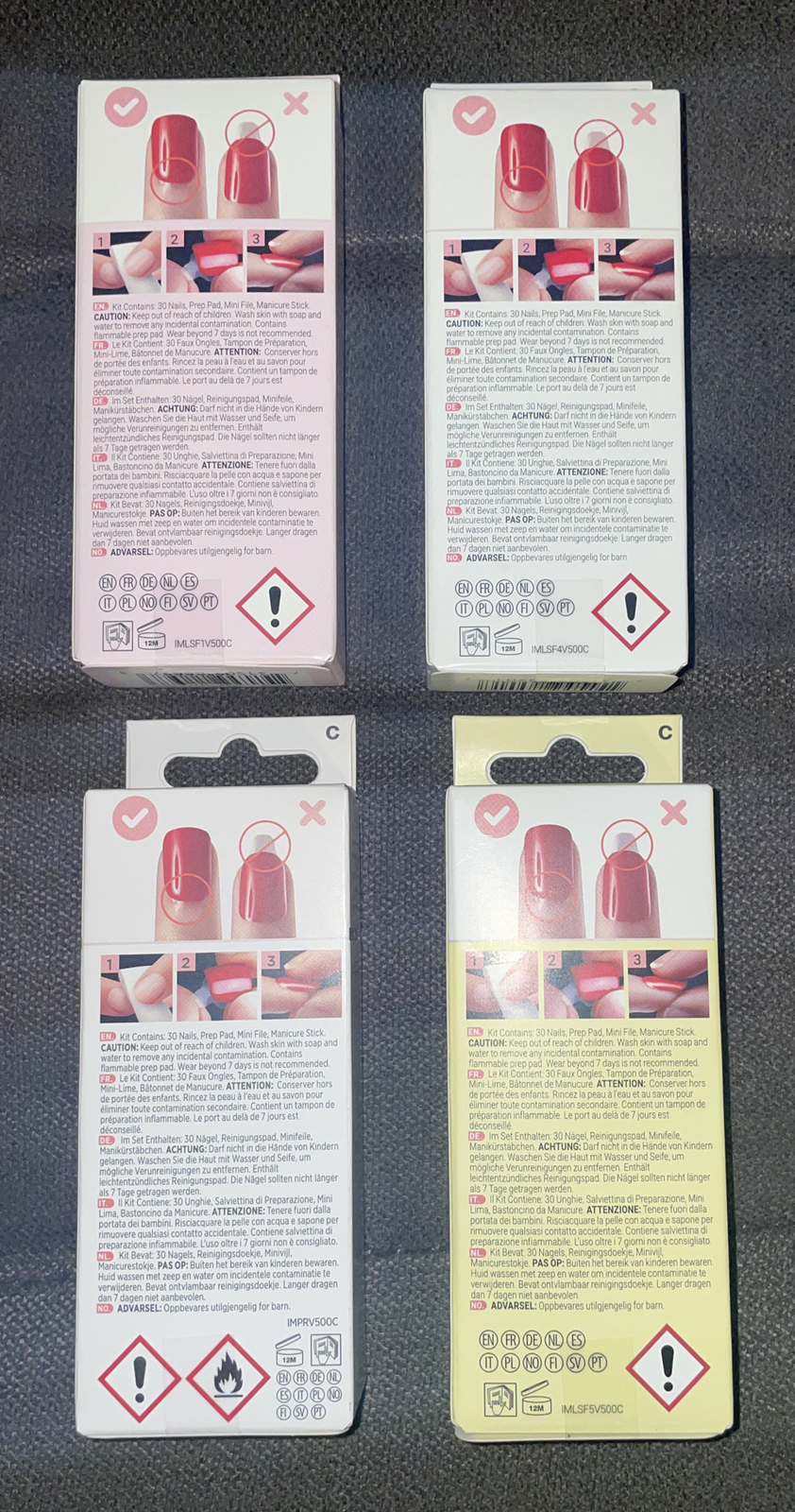 Kiss IMPRESS💅Lot Of 4 Boxes PRESS ON NAILS Limited Edition SUNKISSED PEACH&More