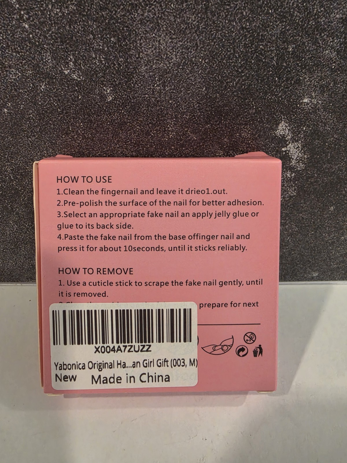 Yabonica Handmade Press On Nails 10Pcs – Nude Pink Medium – New In Box