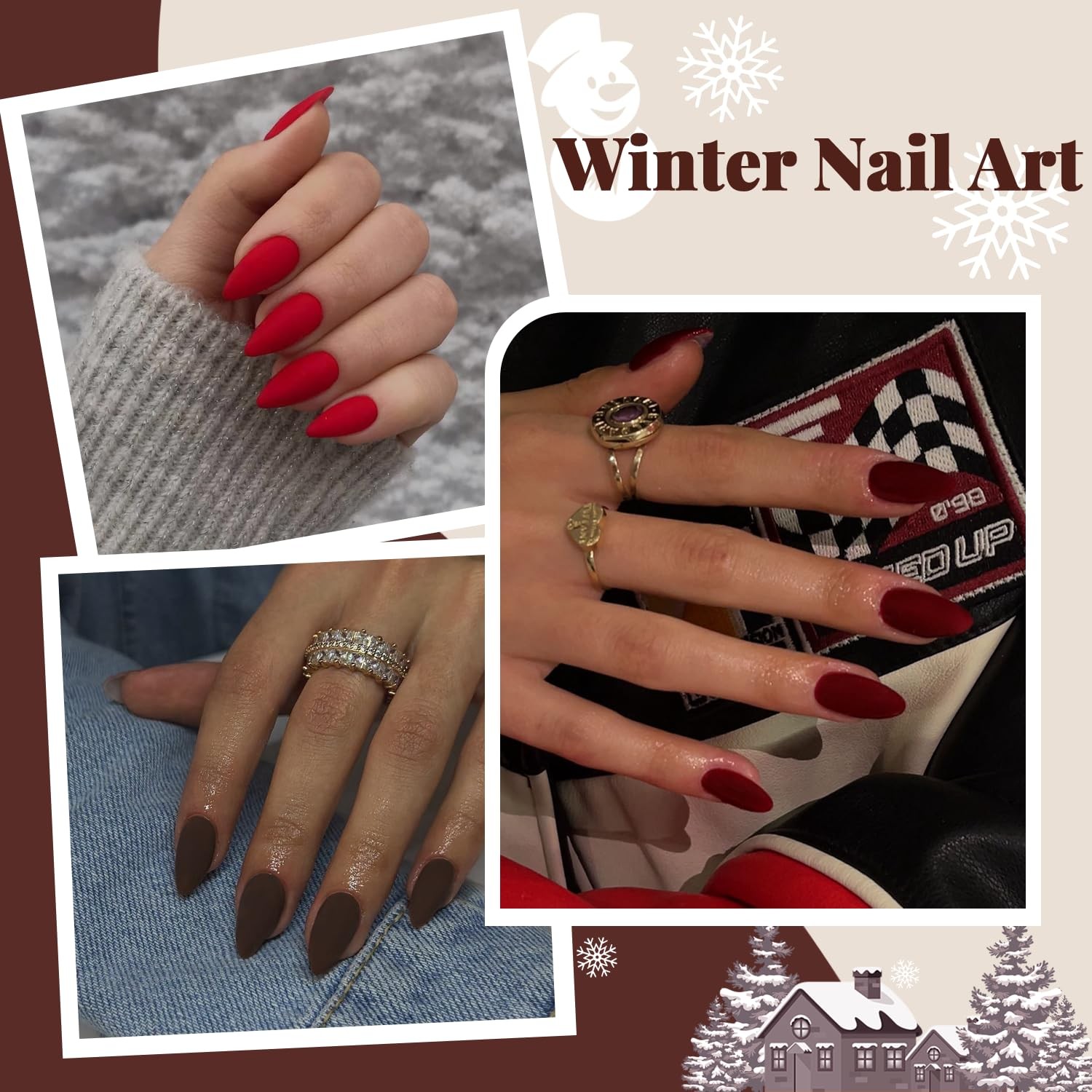 Matte Royal Blue Press on Nails – Medium Almond Shaped Acrylic Fake Nails – S…