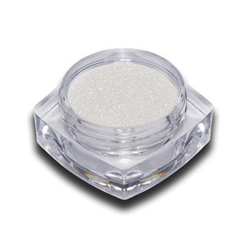 WHITE CHROME NAIL POWDER Diamond Ceramic Pigment Nails Art Crystal Shiny Dust M4