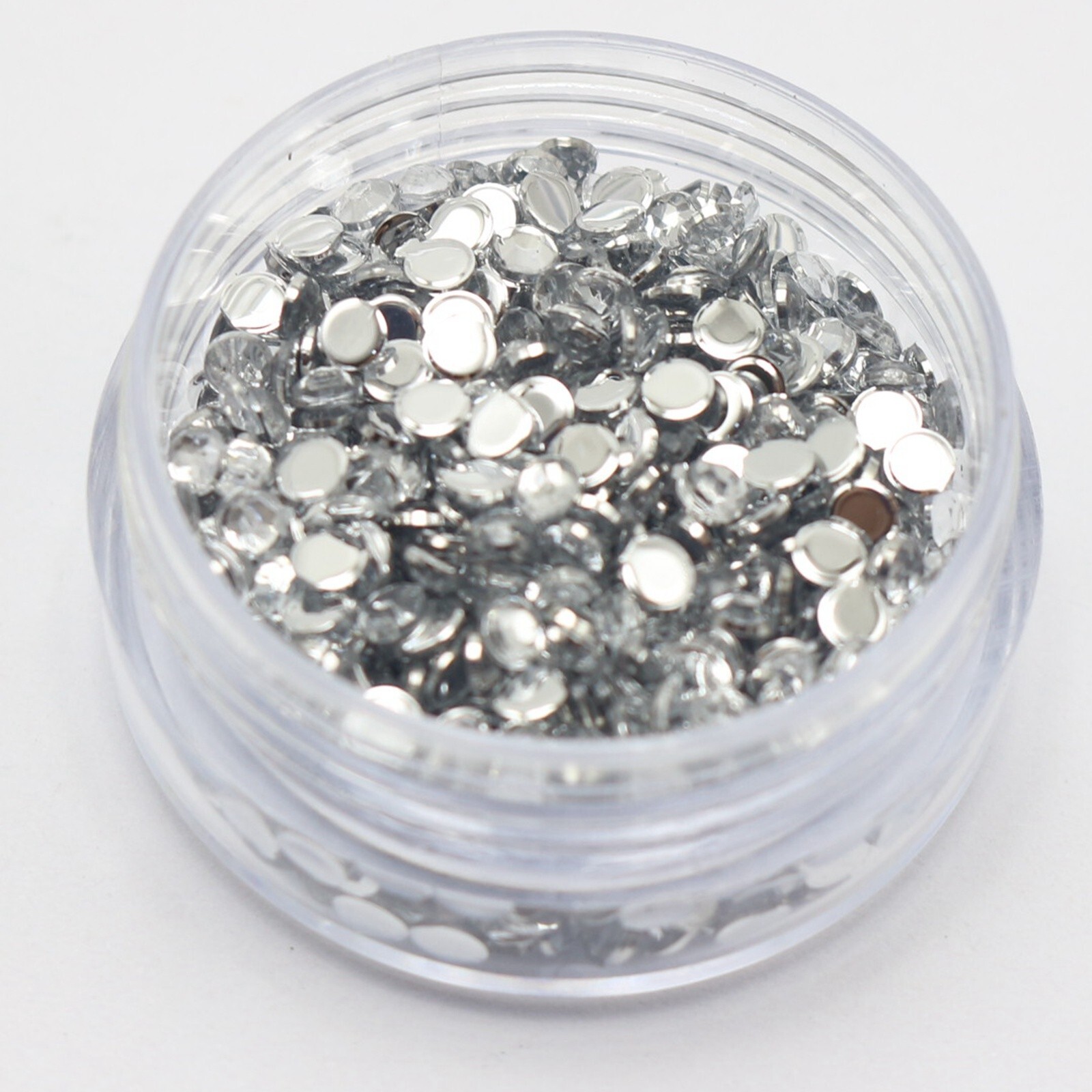 2000 Clear Acrylic Faceted Round Flatbacks Rhinestone Gems 3mm 12ss Nail Art