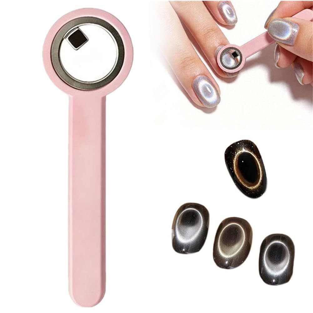 Circle Cat Eye Magnet For Nails Art,Rotating Ring Magnet With A Handle