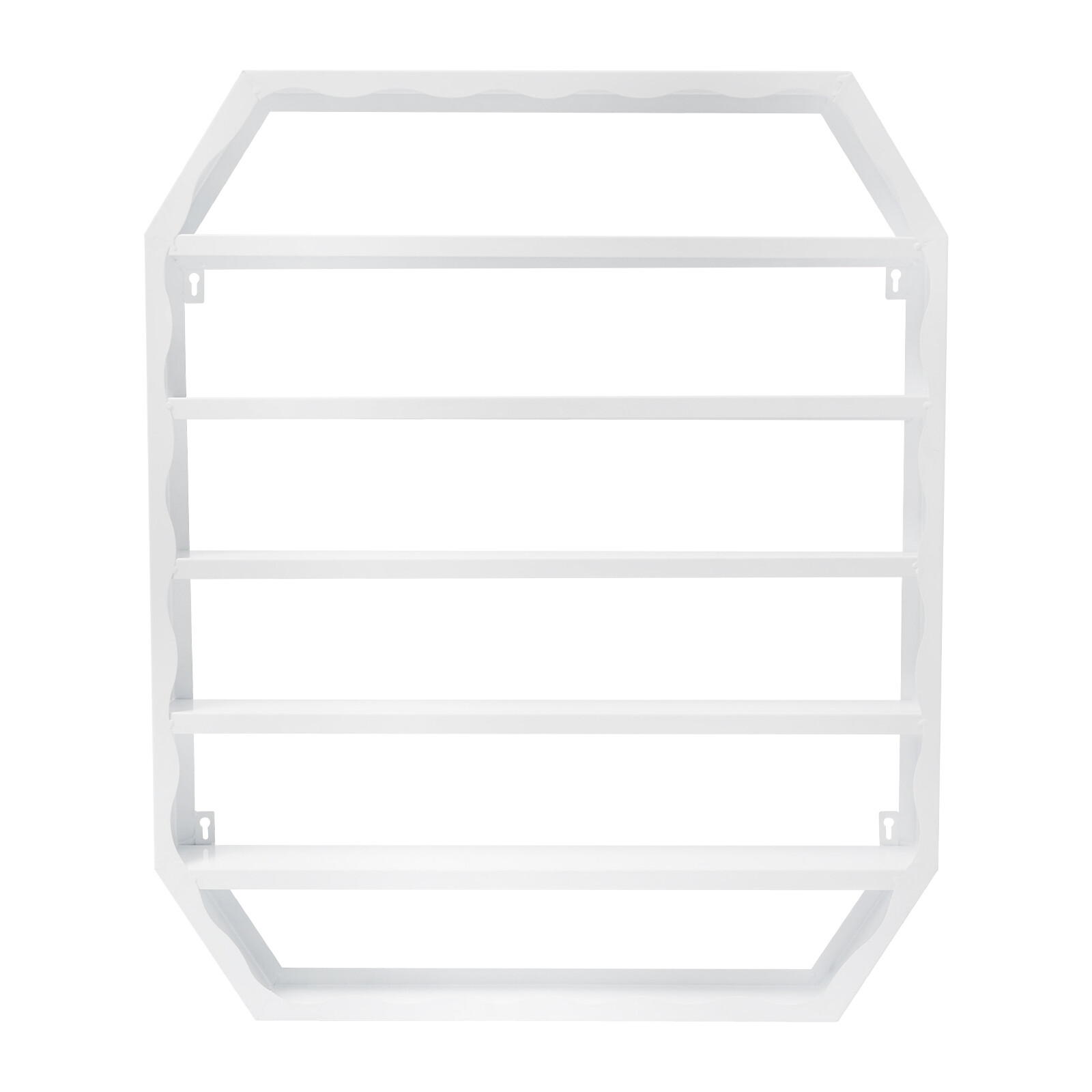 3pcs Nail Polish Storage Racks Wall-mounted Metal Multi-tiers Display Rack White