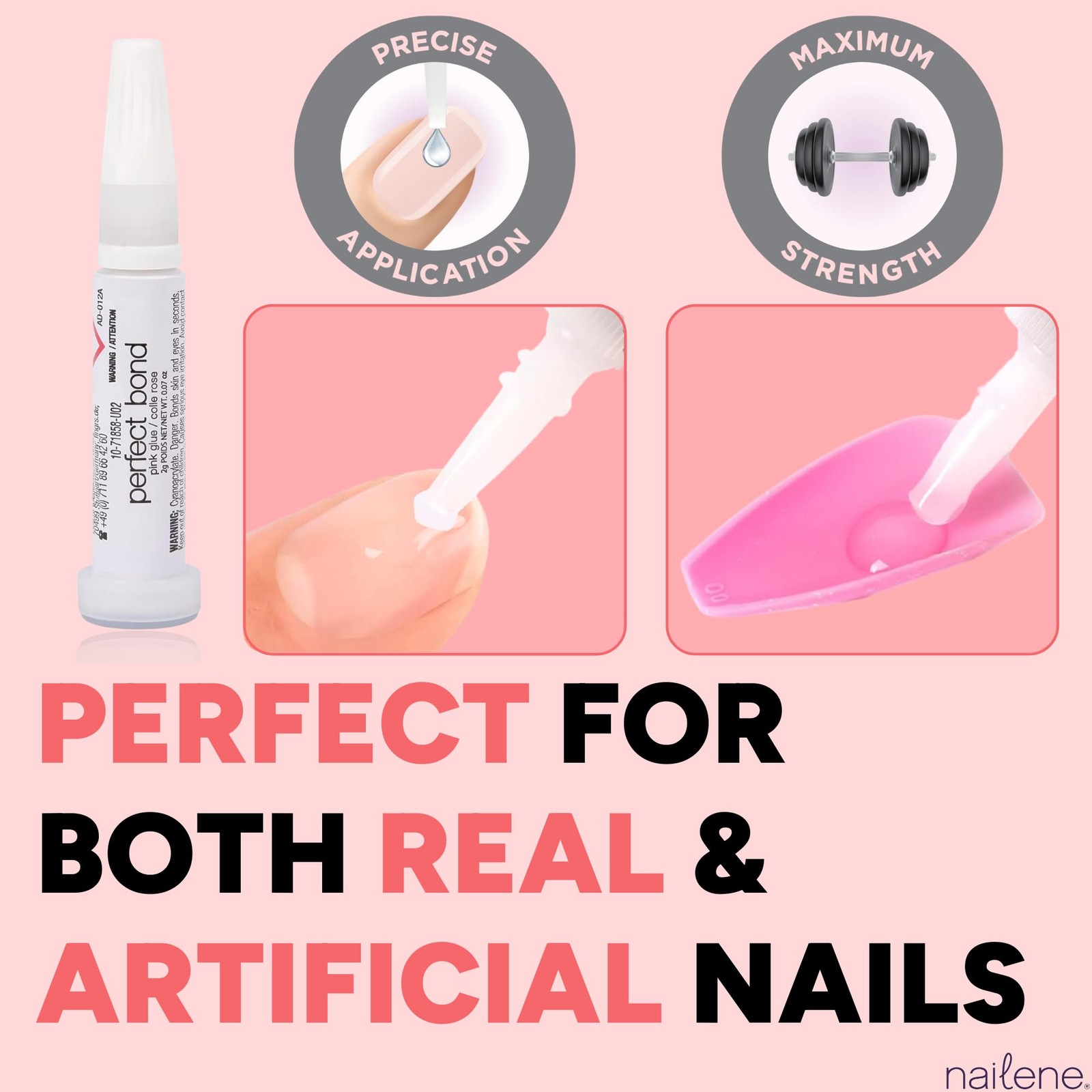 Nailene Perfect Bond Nail Glue, Super Strong, Durable, Easy to Apply Acrylic …