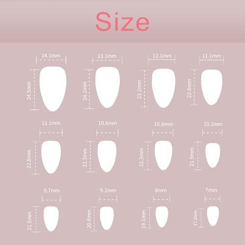 Wine Red Solid Color Almond Acrylic Nails with Glue For Women Wine Red Flower
