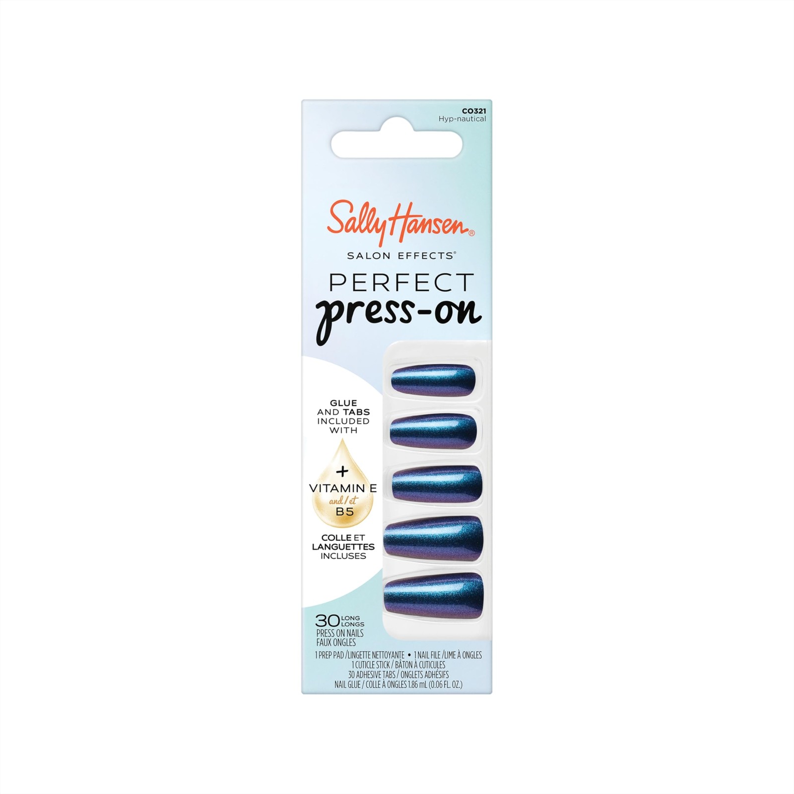 Sally Hansen Salon Effects Perfect Press-On Nails, CO321 Hyp-Nautical