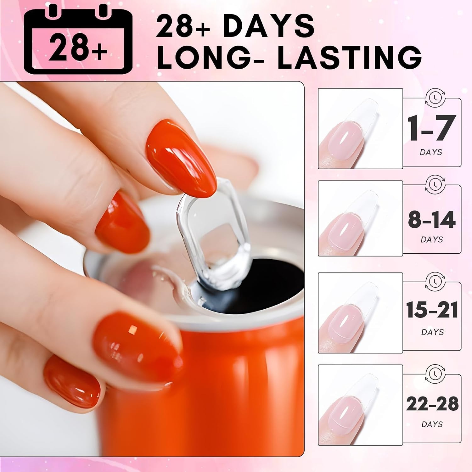 High Viscosity Nail Glue Gel – 2 Pack Clear Bonding for Press on Nails, 15ml
