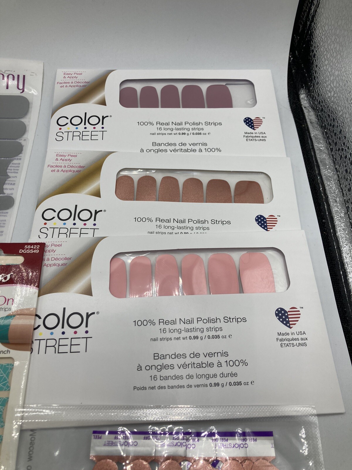 ColorStreet And Jamberry Nail Wraps Lot New Sealed Pkgs & Loose Sheets Some Cut