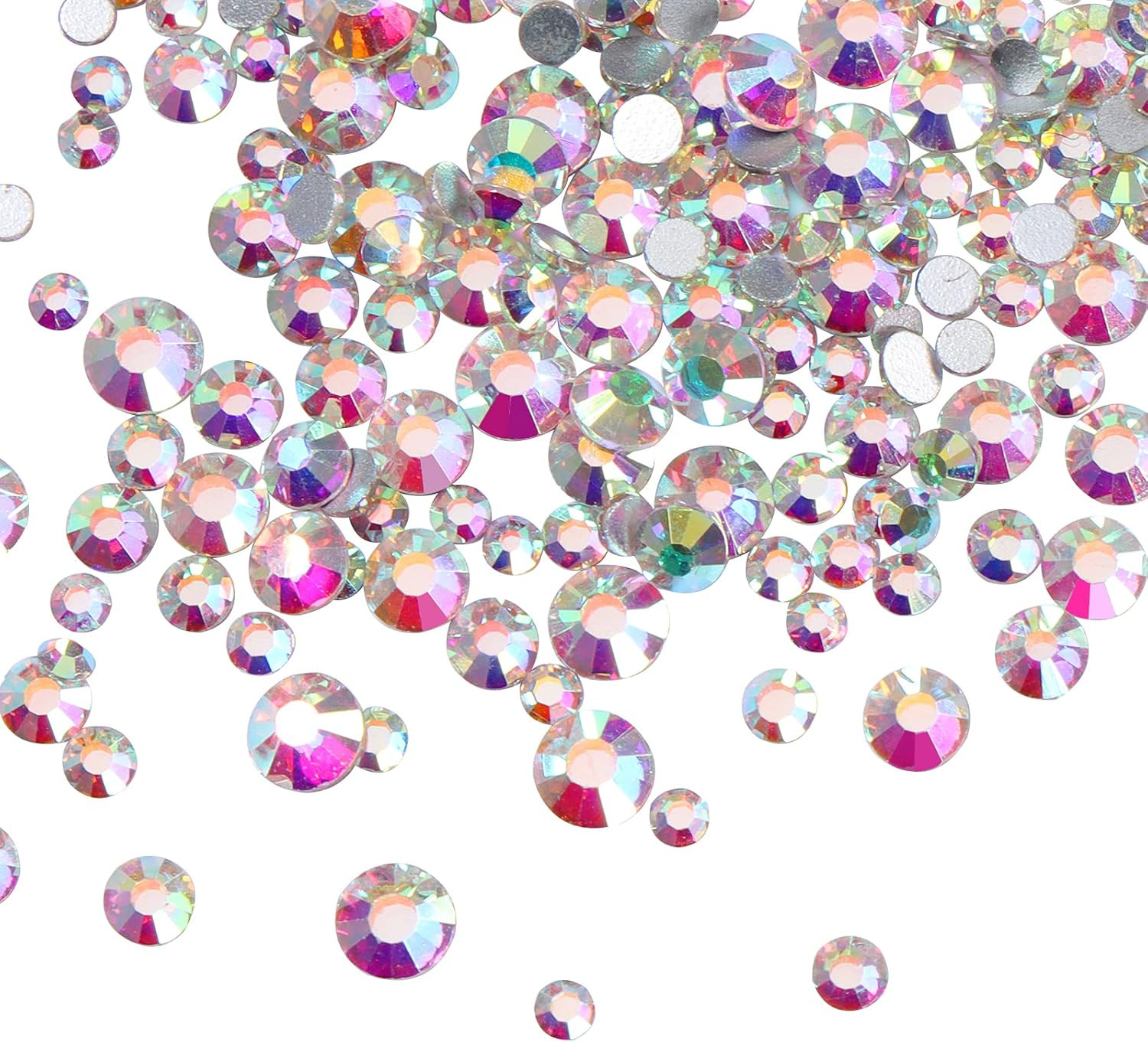 Rhinestones for Bedazzling – 3456Pcs Glass Flatback Rhinestones for Nails Art &